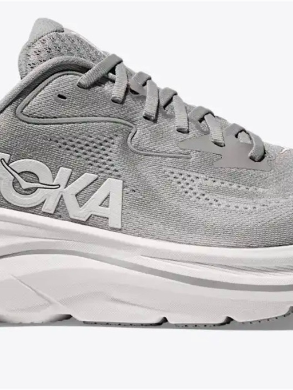 Hoka Men’s Light Grey Cushioned Athletic Sneaker